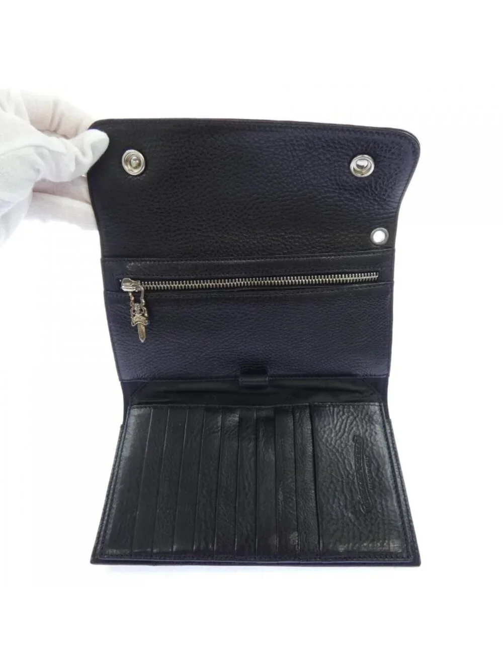 Chrome Hearts Wave Cross Btn Button 304 Wallet